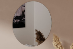 LUSTRO OKRĄGŁE SZLIF SREBRNE 40 4mm